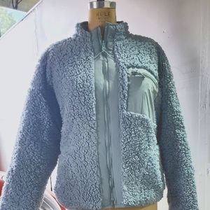 Z Supply Reversible Blue Sherpa Jacket NWT